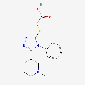 {[5-(1-methylpiperidin-3-yl)-4-phenyl-4H-1,2,4-triazol-3-yl]thio}acetic acid