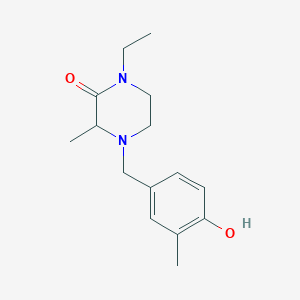 1-ethyl-4-(4-hydroxy-3-methylbenzyl)-3-methylpiperazin-2-one