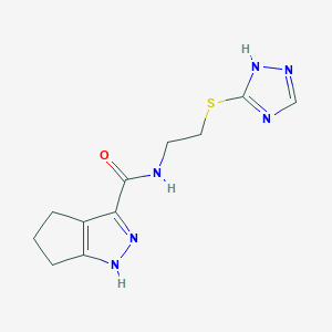 N-[2-(1H-1,2,4-triazol-5-ylthio)ethyl]-1,4,5,6-tetrahydrocyclopenta[c]pyrazole-3-carboxamide