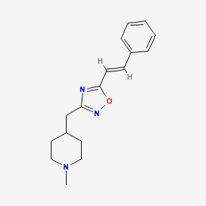 1-methyl-4-({5-[(E)-2-phenylvinyl]-1,2,4-oxadiazol-3-yl}methyl)piperidine