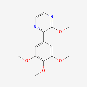 molecular formula C14H16N2O4 B5941569 2-methoxy-3-(3,4,5-trimethoxyphenyl)pyrazine 