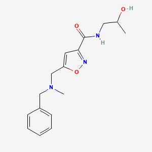 5-{[benzyl(methyl)amino]methyl}-N-(2-hydroxypropyl)isoxazole-3-carboxamide