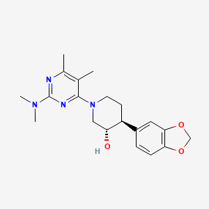 (3S,4S)-4-(1,3-benzodioxol-5-yl)-1-[2-(dimethylamino)-5,6-dimethylpyrimidin-4-yl]piperidin-3-ol