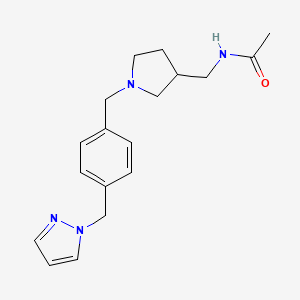 N-({1-[4-(1H-pyrazol-1-ylmethyl)benzyl]pyrrolidin-3-yl}methyl)acetamide