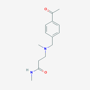 3-[(4-acetylbenzyl)(methyl)amino]-N-methylpropanamide