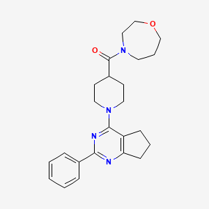 4-[4-(1,4-oxazepan-4-ylcarbonyl)piperidin-1-yl]-2-phenyl-6,7-dihydro-5H-cyclopenta[d]pyrimidine