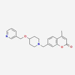 4-methyl-7-{[4-(pyridin-3-ylmethoxy)piperidin-1-yl]methyl}-2H-chromen-2-one