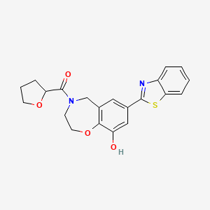 7-(1,3-benzothiazol-2-yl)-4-(tetrahydrofuran-2-ylcarbonyl)-2,3,4,5-tetrahydro-1,4-benzoxazepin-9-ol