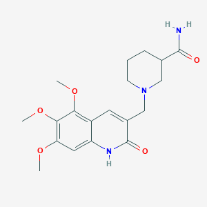 1-[(5,6,7-trimethoxy-2-oxo-1,2-dihydroquinolin-3-yl)methyl]piperidine-3-carboxamide