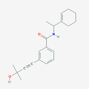 N-(1-cyclohex-1-en-1-ylethyl)-3-(3-hydroxy-3-methylbut-1-yn-1-yl)benzamide