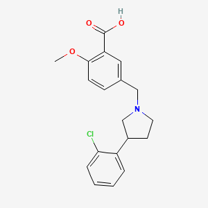 5-{[3-(2-chlorophenyl)pyrrolidin-1-yl]methyl}-2-methoxybenzoic acid