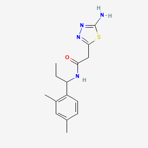 2-(5-amino-1,3,4-thiadiazol-2-yl)-N-[1-(2,4-dimethylphenyl)propyl]acetamide