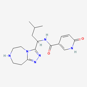 N-[3-methyl-1-(6,7,8,9-tetrahydro-5H-[1,2,4]triazolo[4,3-d][1,4]diazepin-3-yl)butyl]-6-oxo-1,6-dihydropyridine-3-carboxamide