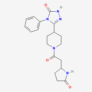 5-{1-[(5-oxopyrrolidin-2-yl)acetyl]piperidin-4-yl}-4-phenyl-2,4-dihydro-3H-1,2,4-triazol-3-one