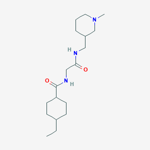 4-ethyl-N-(2-{[(1-methylpiperidin-3-yl)methyl]amino}-2-oxoethyl)cyclohexanecarboxamide