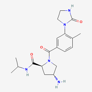 (2S,4R)-4-amino-N-isopropyl-1-[4-methyl-3-(2-oxoimidazolidin-1-yl)benzoyl]pyrrolidine-2-carboxamide