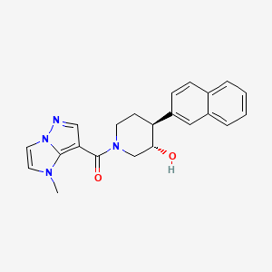 [(3S,4S)-3-hydroxy-4-naphthalen-2-ylpiperidin-1-yl]-(1-methylimidazo[1,2-b]pyrazol-7-yl)methanone