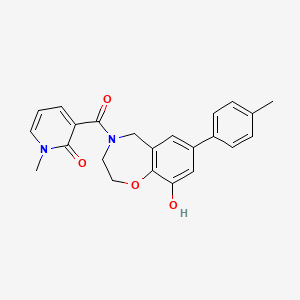 3-{[9-hydroxy-7-(4-methylphenyl)-2,3-dihydro-1,4-benzoxazepin-4(5H)-yl]carbonyl}-1-methylpyridin-2(1H)-one