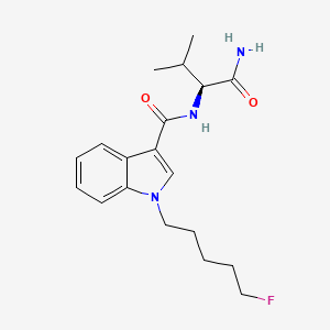molecular formula C19H26FN3O2 B594175 N-((1S)-1-(氨基羰基)-2-甲基丙基)-1-(5-氟戊基)-1H-吲哚-3-甲酰胺 CAS No. 1801338-26-0