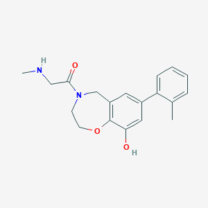 4-(N-methylglycyl)-7-(2-methylphenyl)-2,3,4,5-tetrahydro-1,4-benzoxazepin-9-ol