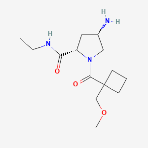 (4S)-4-amino-N-ethyl-1-{[1-(methoxymethyl)cyclobutyl]carbonyl}-L-prolinamide