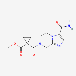 methyl 1-{[3-(aminocarbonyl)-5,6-dihydroimidazo[1,2-a]pyrazin-7(8H)-yl]carbonyl}cyclopropanecarboxylate