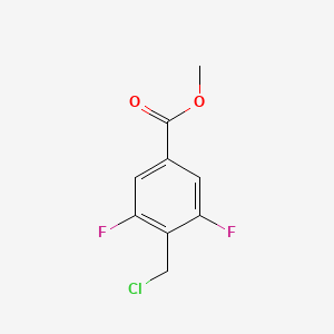 molecular formula C9H7ClF2O2 B594178 甲基4-(氯甲基)-3,5-二氟苯甲酸酯 CAS No. 1263283-69-7