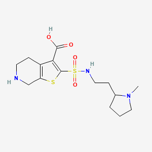 2-({[2-(1-methylpyrrolidin-2-yl)ethyl]amino}sulfonyl)-4,5,6,7-tetrahydrothieno[2,3-c]pyridine-3-carboxylic acid