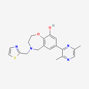 7-(3,6-dimethylpyrazin-2-yl)-4-(1,3-thiazol-2-ylmethyl)-2,3,4,5-tetrahydro-1,4-benzoxazepin-9-ol