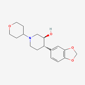 (3S*,4S*)-4-(1,3-benzodioxol-5-yl)-1-(tetrahydro-2H-pyran-4-yl)piperidin-3-ol