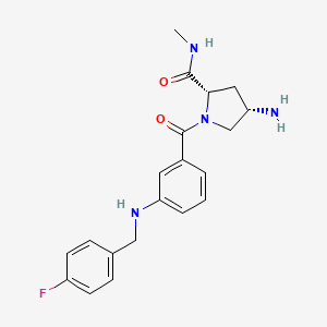 (4S)-4-amino-1-{3-[(4-fluorobenzyl)amino]benzoyl}-N-methyl-L-prolinamide