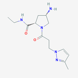 (2S,4S)-4-amino-N-ethyl-1-[3-(3-methyl-1H-pyrazol-1-yl)propanoyl]pyrrolidine-2-carboxamide