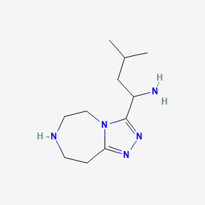 [3-methyl-1-(6,7,8,9-tetrahydro-5H-[1,2,4]triazolo[4,3-d][1,4]diazepin-3-yl)butyl]amine dihydrochloride