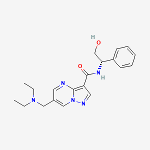 molecular formula C20H25N5O2 B5941861 6-[(diethylamino)methyl]-N-[(1S)-2-hydroxy-1-phenylethyl]pyrazolo[1,5-a]pyrimidine-3-carboxamide 