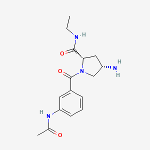 (2S,4S)-1-[3-(acetylamino)benzoyl]-4-amino-N-ethylpyrrolidine-2-carboxamide