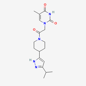 1-{2-[4-(3-isopropyl-1H-pyrazol-5-yl)piperidin-1-yl]-2-oxoethyl}-5-methylpyrimidine-2,4(1H,3H)-dione