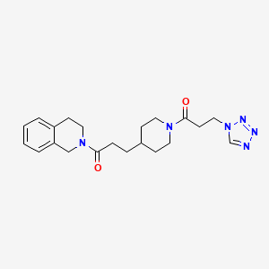 molecular formula C21H28N6O2 B5941898 1-(3,4-dihydro-1H-isoquinolin-2-yl)-3-[1-[3-(tetrazol-1-yl)propanoyl]piperidin-4-yl]propan-1-one 