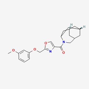 (1R*,3s,6r,8S*)-4-({2-[(3-methoxyphenoxy)methyl]-1,3-oxazol-4-yl}carbonyl)-4-azatricyclo[4.3.1.1~3,8~]undecane