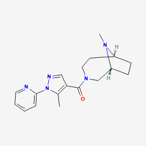 (1R*,6S*)-9-methyl-3-[(5-methyl-1-pyridin-2-yl-1H-pyrazol-4-yl)carbonyl]-3,9-diazabicyclo[4.2.1]nonane