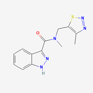 N-methyl-N-[(4-methyl-1,2,3-thiadiazol-5-yl)methyl]-1H-indazole-3-carboxamide