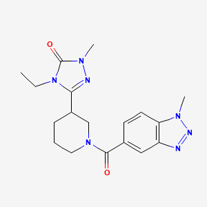 4-ethyl-2-methyl-5-{1-[(1-methyl-1H-1,2,3-benzotriazol-5-yl)carbonyl]piperidin-3-yl}-2,4-dihydro-3H-1,2,4-triazol-3-one