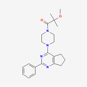 4-[4-(2-methoxy-2-methylpropanoyl)piperazin-1-yl]-2-phenyl-6,7-dihydro-5H-cyclopenta[d]pyrimidine