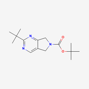 B594195 tert-Butyl 2-(tert-butyl)-5H-pyrrolo[3,4-d]pyrimidine-6(7H)-carboxylate CAS No. 1330754-01-2