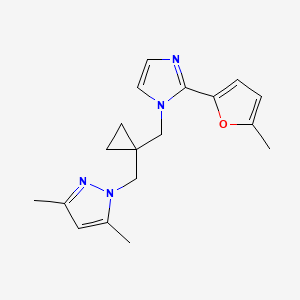 3,5-dimethyl-1-[(1-{[2-(5-methyl-2-furyl)-1H-imidazol-1-yl]methyl}cyclopropyl)methyl]-1H-pyrazole