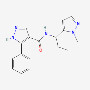 N-[1-(1-methyl-1H-pyrazol-5-yl)propyl]-3-phenyl-1H-pyrazole-4-carboxamide