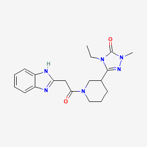 5-[1-(1H-benzimidazol-2-ylacetyl)piperidin-3-yl]-4-ethyl-2-methyl-2,4-dihydro-3H-1,2,4-triazol-3-one