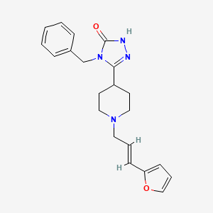 4-benzyl-5-{1-[(2E)-3-(2-furyl)prop-2-en-1-yl]piperidin-4-yl}-2,4-dihydro-3H-1,2,4-triazol-3-one