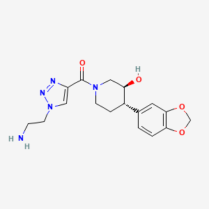 rel-(3S,4S)-1-{[1-(2-aminoethyl)-1H-1,2,3-triazol-4-yl]carbonyl}-4-(1,3-benzodioxol-5-yl)-3-piperidinol hydrochloride