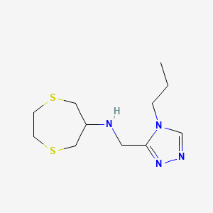 1,4-dithiepan-6-yl[(4-propyl-4H-1,2,4-triazol-3-yl)methyl]amine