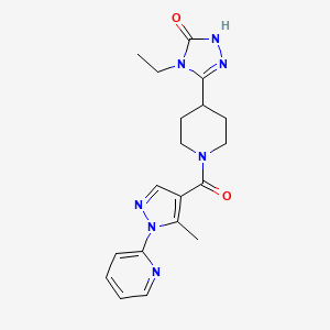 4-ethyl-5-{1-[(5-methyl-1-pyridin-2-yl-1H-pyrazol-4-yl)carbonyl]piperidin-4-yl}-2,4-dihydro-3H-1,2,4-triazol-3-one